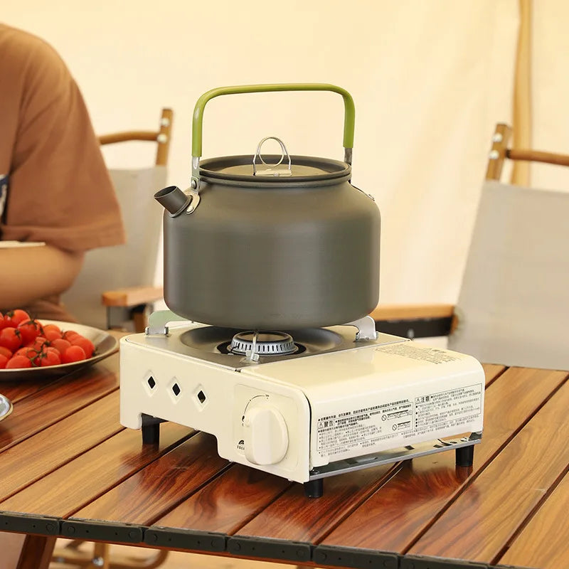 0.8L/1.1L/1.2L/1.6L/1.8L/2L/2.5L Aluminum Alloy Portable Outdoor Camping Water Kettle for Picnic Cooking