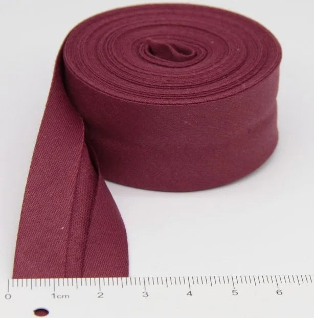 25mm (1“) width Bias Tape 100% Cotton Extra Soft for Baby Cloth Skin-friendly Fablic Bias Binding Tape Ironed Folded 12 yards