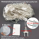 6x4/3x3/2x2m LED Icicle Net String Light Christmas Fairy Lights Garland Outdoor Home for Wedding/Party/Curtain/Garden Decoration