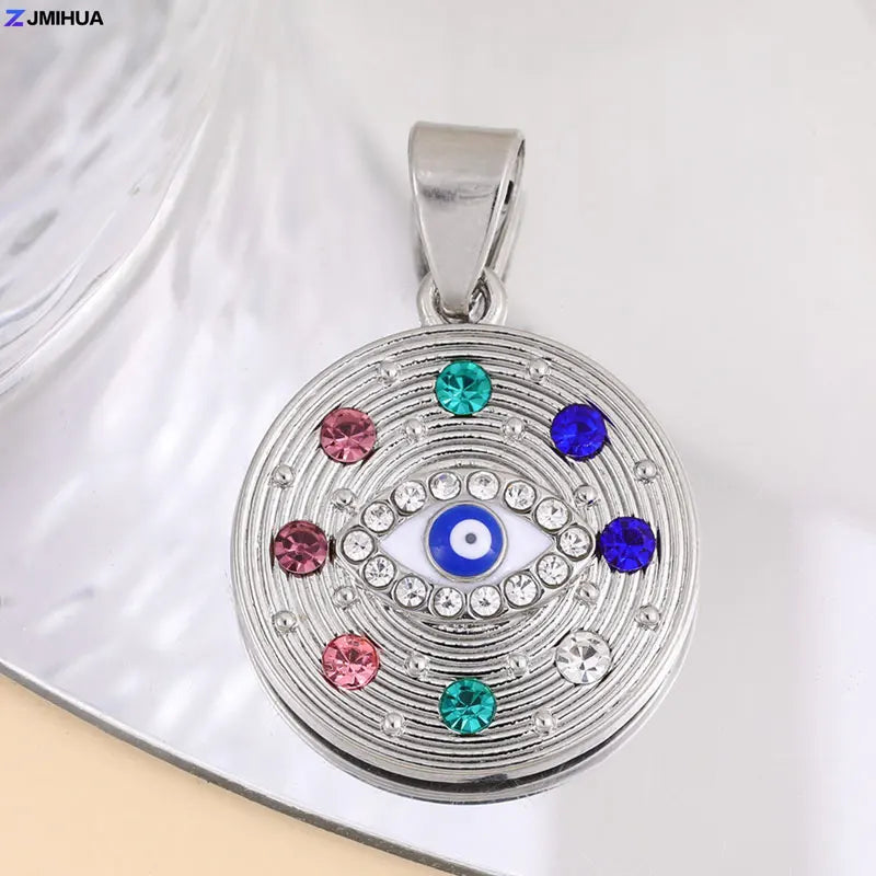 New Crystal Blue Evil Eye Charms Amulet Pendants For Jewelry Making Accessories DIY Designer Bohemia Style Necklaces Supplies