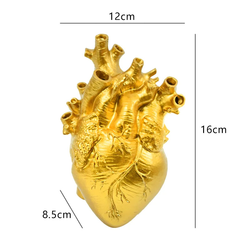 Heart Shape Flower Arrangement Decoration Decoration Living Room TV Cabinet Study Office Desk Surface Panel Vase Decoration