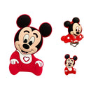1/3/10pcs Silicone Teether Cartoon Disney Mickey Head Animal Food Grade DIY Baby Teething Teether Toy Accessories Ring