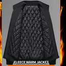 Winter Men's Fleece Warm Jackets Bomber Fashion Parkas Outerwear Coats Men Casual Windbreaker Jacket Classic Solid Thermal Coat