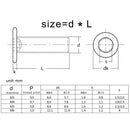 CM M2 M2.5 M3 M4 M5 M6 M8 Hex Hexagon Socket Ultra Thin Flat Wafer Allen Head Bolt Screw 304 A2-70 Stainless Steel