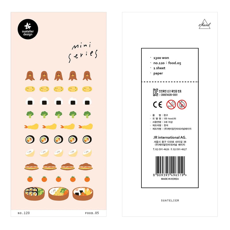 Korean Import Suatelier Convenience Store Sushi Food Paper Stickers Scrapbooking Diy Journal Stationery Sticker Cute Deco Kawaii