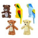 MOC City Animal Zoo Fram Accessories Building Block Figures Goat Sheep Eagle Owl Panda Parrot Seagull Penguin Bricks Toy Gift