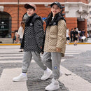 OASHTH Children down jacket winter new boys and girls thick long warm coat windproof waterproof clothes