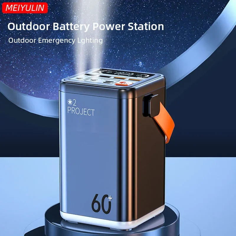 60000mAh Portable Emergency Power Supply Station 65W Fast Charging Outdoor Spare Battery Powerbank For IPhone Xiaomi IPad Laptop