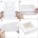 Multi pcs Cookie Boxes with Window White Treat Boxes Pie Boxes Pastry Boxes for Donuts, Chocolate Strawberries Birthday Party