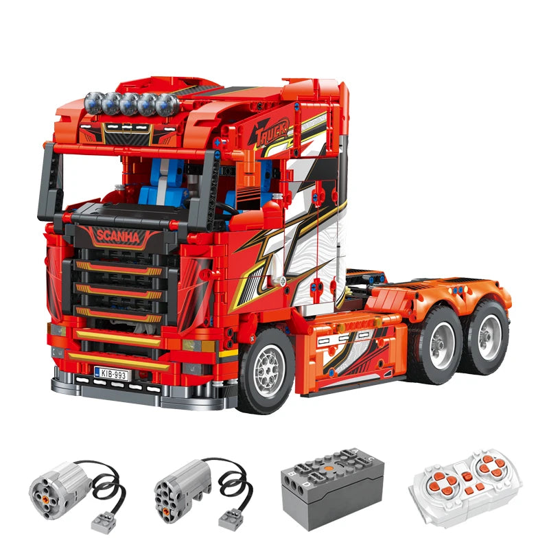 IN STOCK MOC Technical Remote Control Heavy Truck Building Blocks Bricks Assembling Model Toys for Children Gift Set