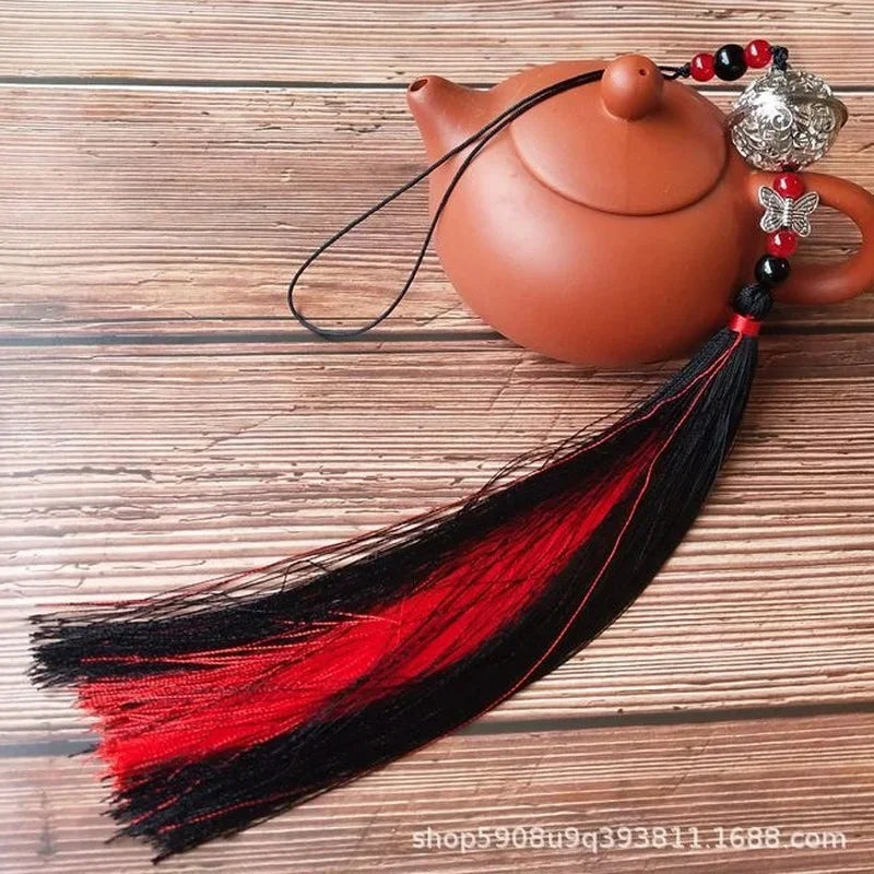 MO DAO ZU SHI Key Tassels Jiang Cheng Wei Wuxian Tassel DIY Anime Fringe Butterfly Bell Jewellery Pendant Keychain Accessories