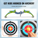 SucceBuy Kids Bow and Arrow Set LED Light Up Archery Toys Set with 10/20 Suction Cup Arrows Target & Quiverfor Kids Ages 4-12