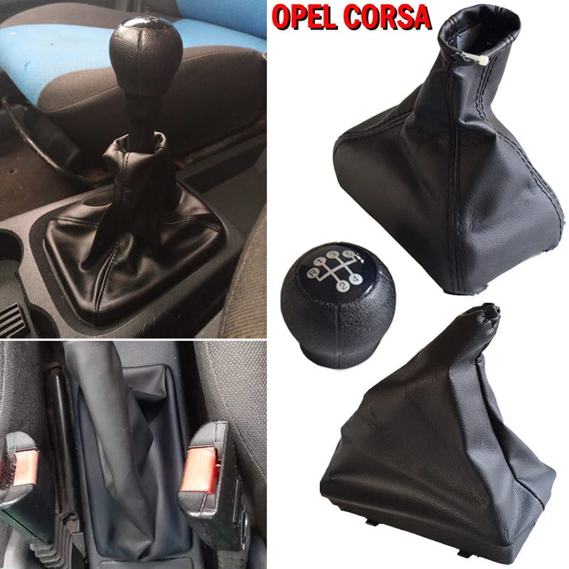 For OPEL CORSA C TIGRA B COMBO C Gear Lever Boot and Handbrake Grips Car Anti Slip Parking Hand Brake Boot and gear shift knob