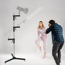 SH 63cm-190cm Gun Grip Light Stand 1/4 and 3/8 Screw With Wheels Folding Tripod For Studio Flash LED Light Softbox COB Light