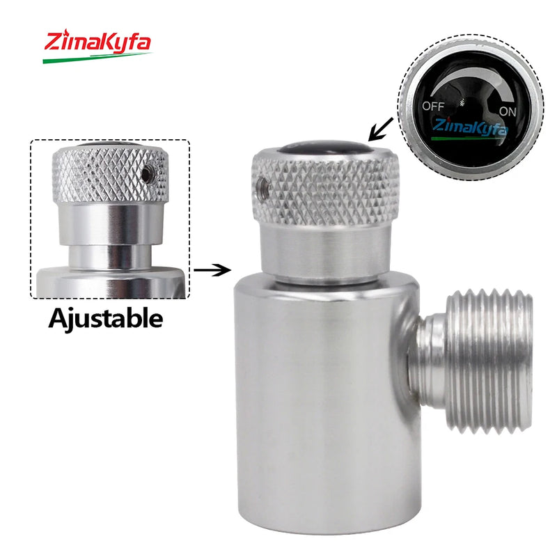 Metal Filling Adapter From Tr21-4 CO2 Gas Cylinder Tank Connector Kit for Sodastream to W21.8-14 Aquarium Homebrew Regulator