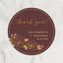 Customized wedding thank-you circular stickers, suitable for occasions such as weddings, birthdays, baptisms, and anniversaries.