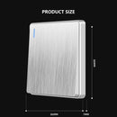 86 Type UK Standard Wall Light Switch 16A Brushed Panel ON OFF Home Power Rocker Push Button Switch 1/2/3/4 Gang 1/2Way