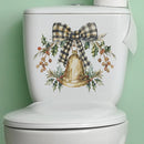 Creative Bow Bell Christmas Wall Stickers BathroomToilet Decoration Mural Room Cupboard Festival Home Decor Self-adhesive Decals