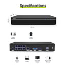 SANNCE 8MP FHD PoE Network Video Security System 8MP CCTV Security Camera NVR System Supports 8MP 5MP 3MP 1080P PoE IP Camera