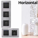 Wallpad Stainless Steel Panel Wall Light Switch LED Dimmer Motion Sensor Black Function Key Only DIY 52*52mm 1 2 3 4 5 Frames