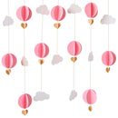 3D Clouds Love Hot Air Balloon Paper String Garland Banner Birthday Baby Shower Party Wall Background Hanging Wedding Decoration