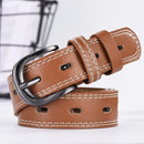 Women's Belt Retro Needle Buckle Men's Belt Casual Trend Belt Soft Belt Hollow Belt Paired with Jeans Belt PU Leather Belt