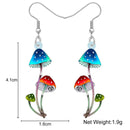 WEVENI Acrylic Cute Mushroom Earrings For Women Girls Drop Dangle Plants Jewelry Charms Spring Summer Gifts Accessories