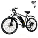 EVERCROSS TECH EK15 Electric bike adult, 26 E-boat with removable battery 36V 12Ah, 7 speeds, Range 35-90km
