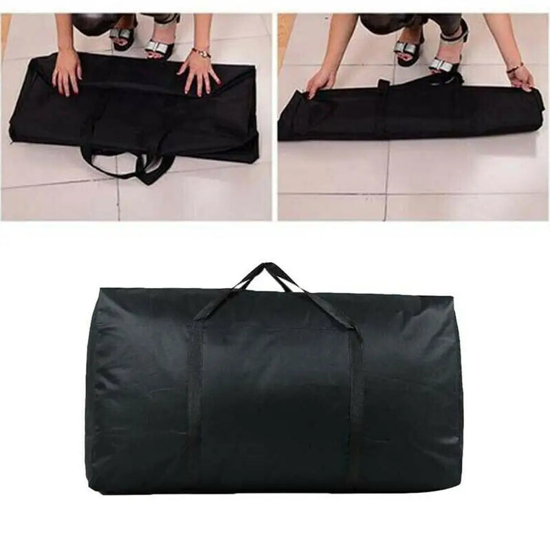 Large Capacity Folding Duffle Bag Travel Clothes Storage Bags Zipper Oxford Weekend Bag Thin Portable Moving Luggage Hand Bag
