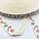 New 5yards 15mm Christmas Printed Polyester Cotton Ribbon DIY Wedding Christmas Party Gift Wrapping Supplies