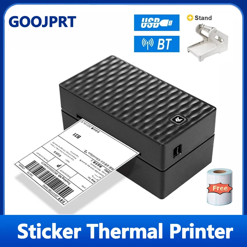 Thermal Desktop Shipping 4x6 Inch Label Printer 40-110mm Width Express Package Sticker USB BT Wireless Barcode CC430 Maker