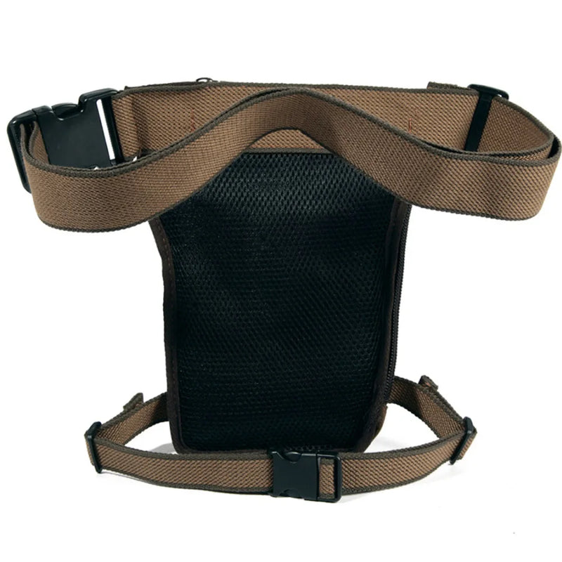 High Quality Men's Canvas Drop Leg Bag  Motorcycle Multi-purpose Messenger Shoulder Bags Belt Hip Bum Waist Fanny Pack