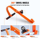 SucceBuy Orange/Black Ladder Roof Hook Heavy Duty Steel Ladder Stabilizer Roof Ridge Extension Rubber Grip T-Bar 500 lbs