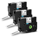 1PK-10PK Label 18mm Black on White Ribbon Replacement for Brother TZ 241 TZE 241 Label Tape for Brother P-touch Labeling Machine