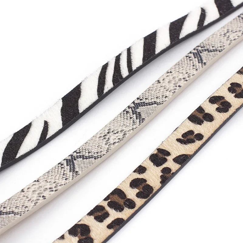 Fashion Leopard Belt Snake Zebra Print Thin Horsehair Waist Belt PU Leather Gold Ring Round Buckle Belts for Women Ladies Female