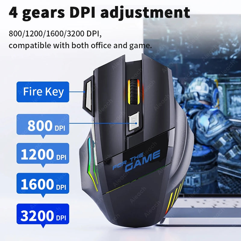 Esports Gaming Mouse 3200 DPI 7 Keys Game Mouse RGB Backlit Ergonomic Wired Game Mouse For Computer PC Laptop Accessories Mice