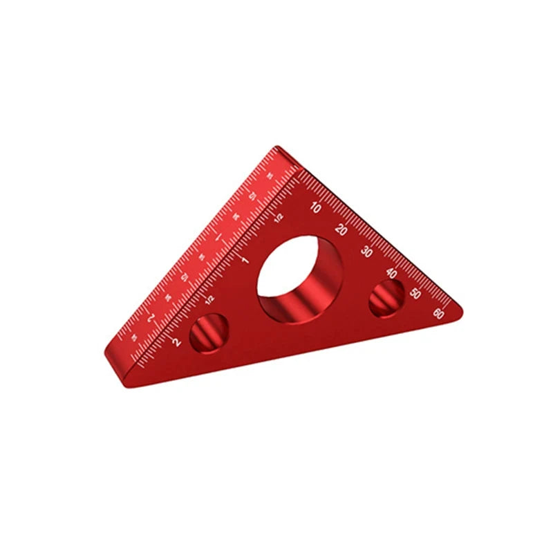 Right Angle Ruler Aluminum Alloy Pocket Square DIY Woodworking Triangle Ruler Height Measuring Gauging Woodworking Tool