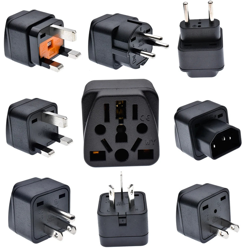 Universal CE Kr american european power plug adapter AU EU to US UK USA adapter plug Japan Israel Brazil India travel converter