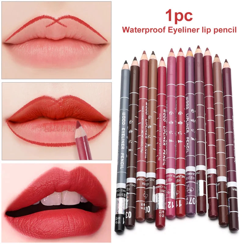 Professional Wood Lip liner Waterproof Lady Charming Lip Liner Soft Pencil Makeup Women's Long Lasting Cosmetic Tool 28Color