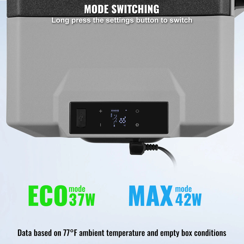 SucceBuy Car Refrigerator 12 Volt Car Refrigerator Fridge Single Zone Portable Freezer  and Handle -4℉-68℉ 12/24V DC and Cooler