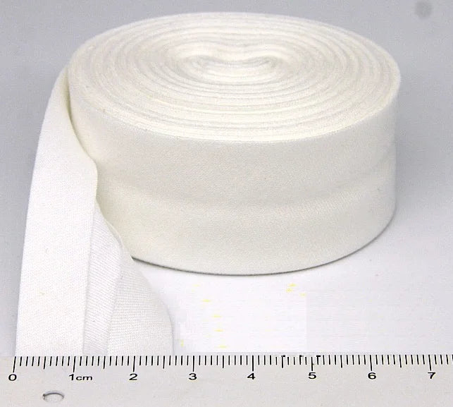 25mm (1“) width Bias Tape 100% Cotton Extra Soft for Baby Cloth Skin-friendly Fablic Bias Binding Tape Ironed Folded 12 yards
