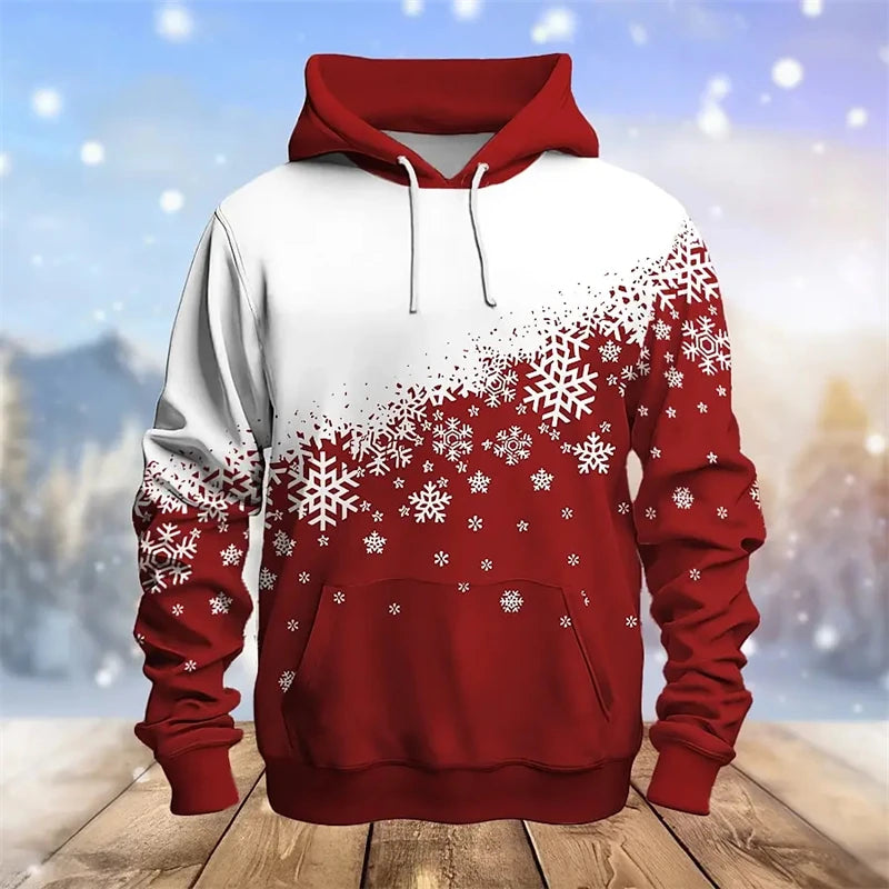 Xmas Snowman 3D Printed Hoodies For Men Clothes Fashion Merry Christmas Elk Women Pullovers Casual Winter Sweatshirts Y2k Tops