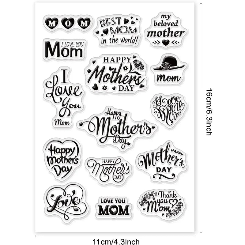 Easter Themed Silicone Clear Stamps Transparent Stamps for Birthday Valentine's Day Party Cards Making DIY Scrapbooking