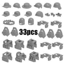 WW2 Military Building Blocks Mini Bricks Solider Figures Gifts Weapon Equipment Accessories USA Greman Vests Armor Toys For Kids