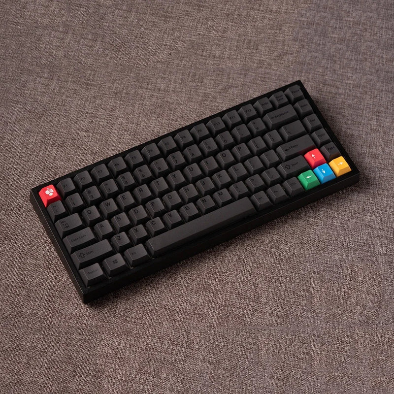 Minimalist Black keycaps PBT cherry profile  61/71/64/68/84/96/980/87/104 keycap set