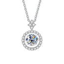 BIJOX STORY 1 CT Moissanite Pendant For Women Simulated Diamond Necklace S925 Sterling Silver Jewelry Girl Valentine's Day Gift