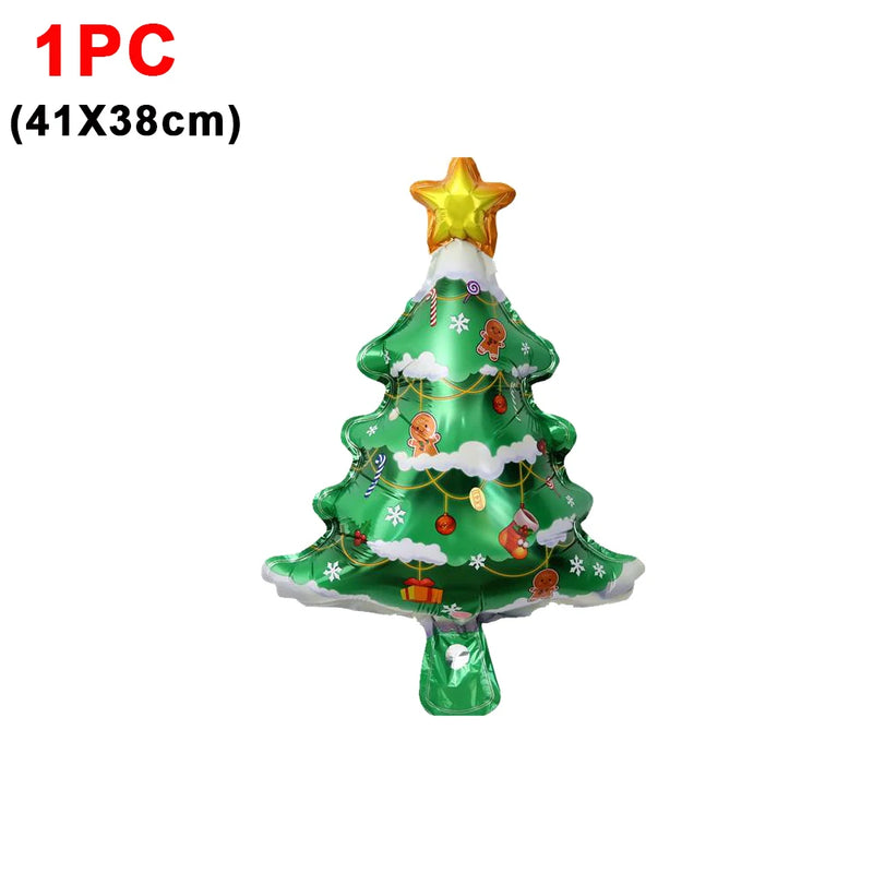 15/1Pcs Christmas Foil Balloons Santa Claus Xmas Tree Aluminum Balloons New Year Kids Gifts Toys Xmas Birthday Party Decorations