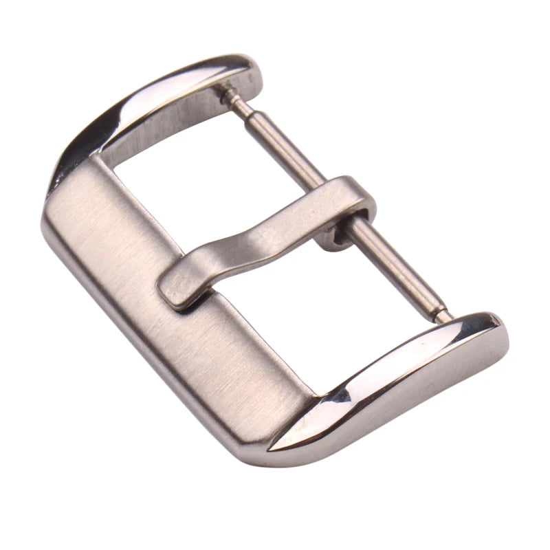 Stainless Steel Middle Brushed Watch Buckle 16mm 18mm 20mm 22mm Silver Rose Gold Black Watchband Strap Clasp Accessories