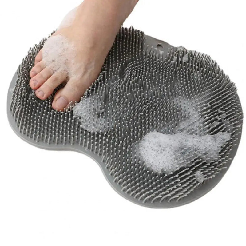 Silicone Exfoliating Shower Foot Wash Massager Scraper Non-Slip Suction Cup Bath Mat Back Massage Brush Body Cleaning Bath Tool