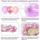 Pastel Balloon Garland Arch Kit Purple And Pink Balloons Birthday Party Decoration Set For Girl Baby Shower Conffeti Balloons